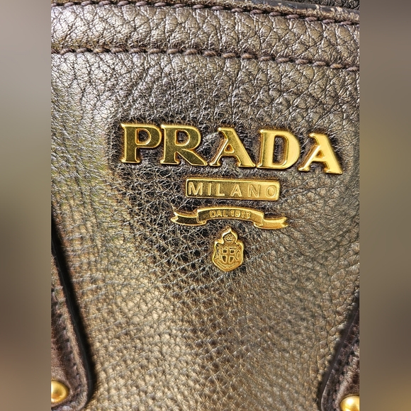 EUC Prada Metallic Gold leather Tote - Picture 7 of 17